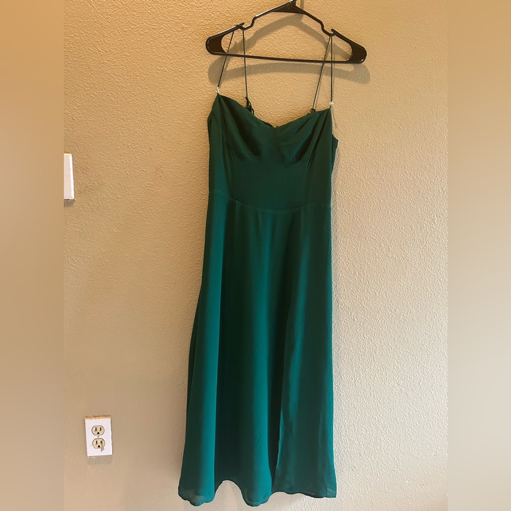 Reformation Green Sleeveless Dress with adjustable straps